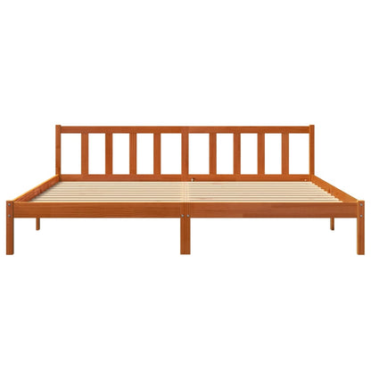 Solid Pine Bed Frame, Wax Brown, Super King 180x200 cm