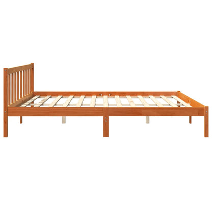 Solid Pine Bed Frame, Wax Brown, Super King 180x200 cm