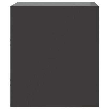 Black Steel Bedside Cabinets Set of 2 - 34.5x39x44 cm
