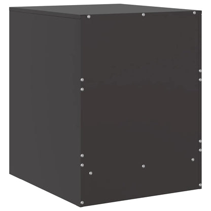 Black Steel Bedside Cabinets Set of 2 - 34.5x39x44 cm