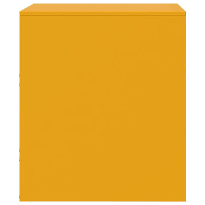 Yellow Steel Bedside Cabinets Set of 2 - 34.5x39x44 cm