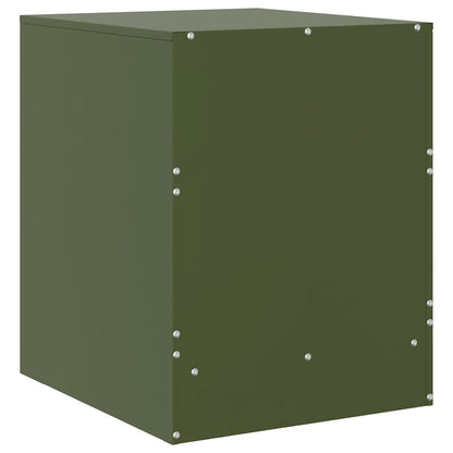 Set of 2 Green Steel Bedside Cabinets 34.5x39x44 cm