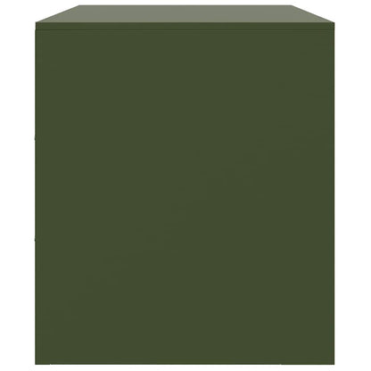 TV Cabinets 2 pcs Olive Green 67x39x44 cm Steel