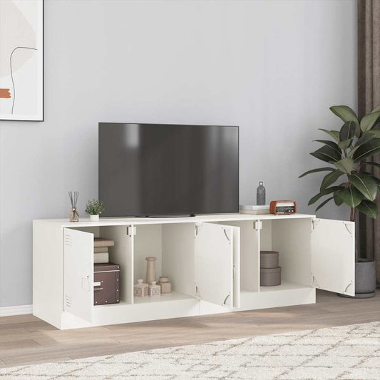 TV Cabinets 2 pcs White 67x39x44 cm Steel