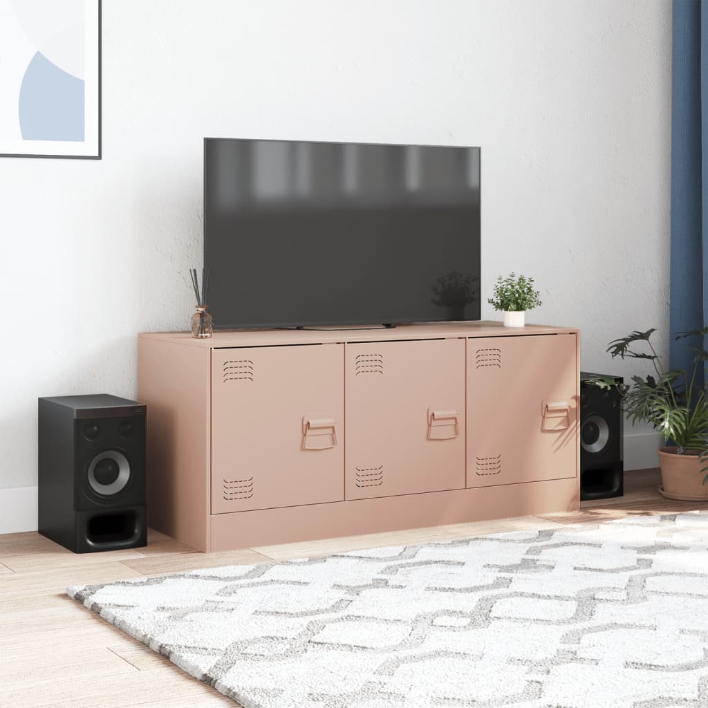 TV Cabinet Pink 99x39x44 cm Steel
