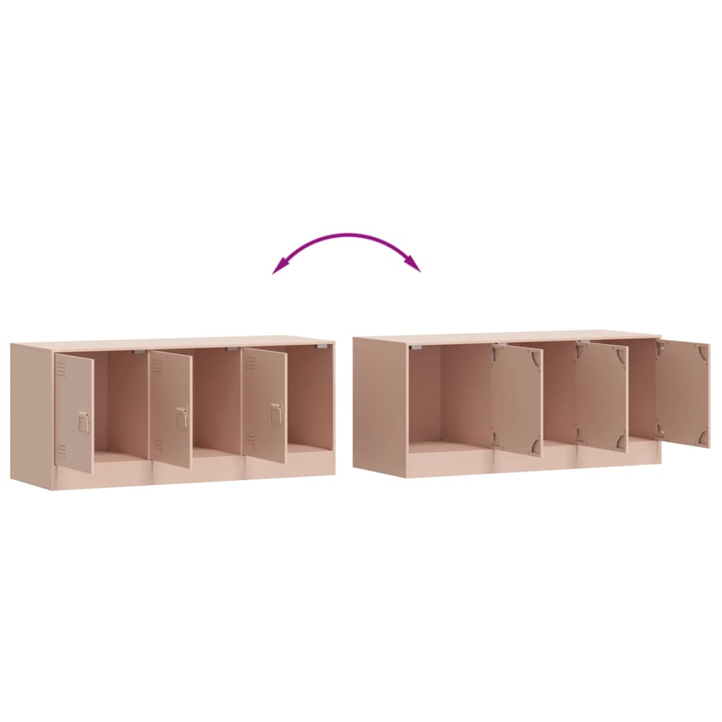 TV Cabinet Pink 99x39x44 cm Steel