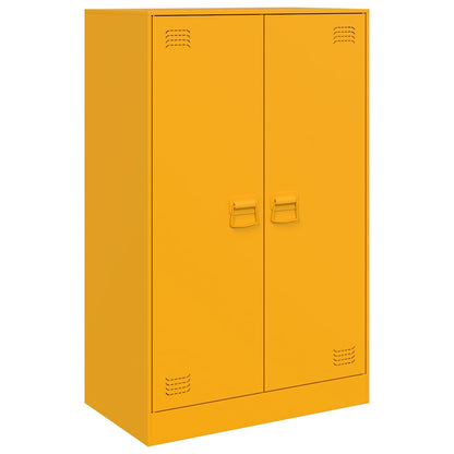 Mustard Yellow Steel Sideboard 67x39x107 cm - Modern Storage Solution