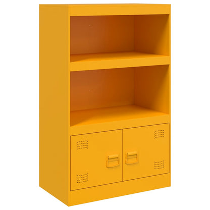 Mustard Yellow Steel Sideboard 67x39x107 cm - Stylish Storage Solution