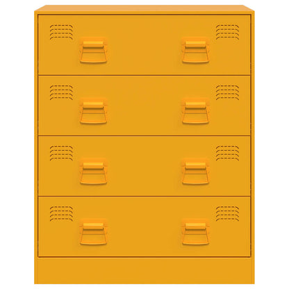 Mustard Yellow Steel Sideboard 67x39x83 cm - Modern & Stylish Storage