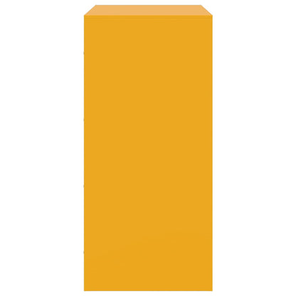 Mustard Yellow Steel Sideboard 67x39x83 cm - Modern & Stylish Storage