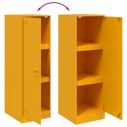 Mustard Yellow Steel Sideboard 34.5x39x107 cm | Stylish Storage Solution