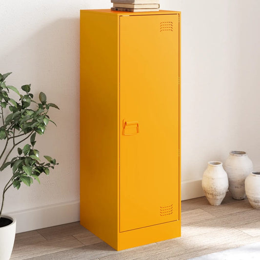 Mustard Yellow Steel Sideboard 34.5x39x107 cm | Stylish Storage Solution