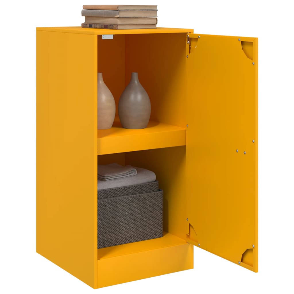 Mustard Yellow Steel Sideboard 34.5x39x73 cm - Stylish Storage