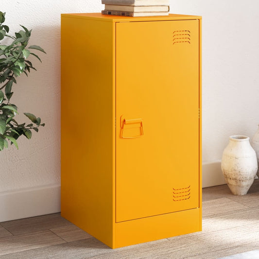 Mustard Yellow Steel Sideboard 34.5x39x73 cm - Stylish Storage