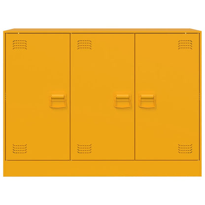 Mustard Yellow Steel Sideboard 99x39x73 cm