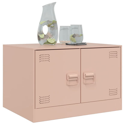 Coffee Table Pink 67x50x44 cm Steel