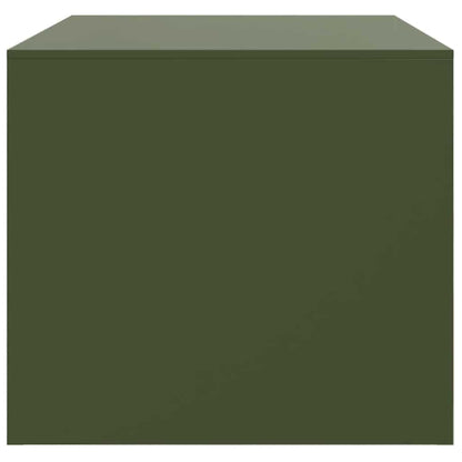 Coffee Table Olive Green 67x50x44 cm Steel