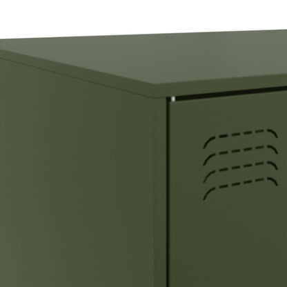Coffee Table Olive Green 67x50x44 cm Steel