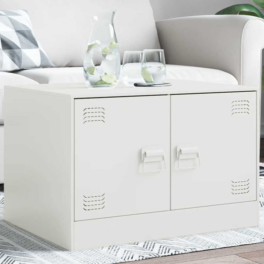 Coffee Table White 67x50x44 cm Steel
