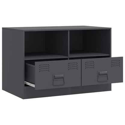 TV Cabinets 2 pcs Anthracite 67x39x44 cm Steel