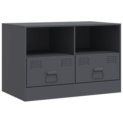 TV Cabinets 2 pcs Anthracite 67x39x44 cm Steel
