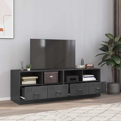 TV Cabinets 2 pcs Anthracite 67x39x44 cm Steel
