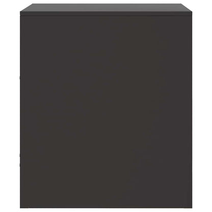 Black Steel Bedside Cabinets Set of 2 - Compact 34.5x39x44 cm
