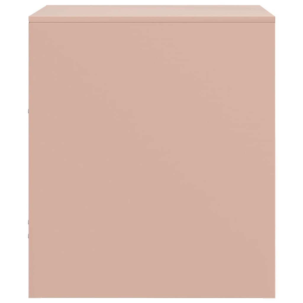 Pink Steel Bedside Cabinet - 34.5x39x44 cm - Stylish & Compact
