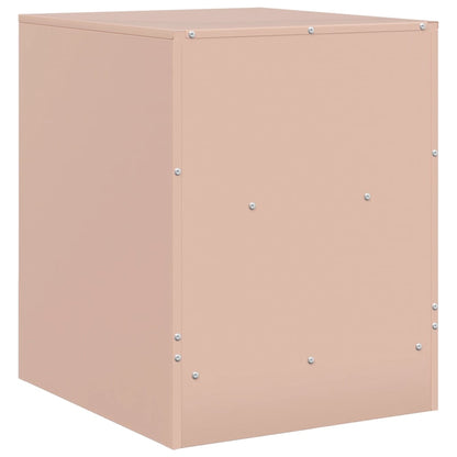 Pink Steel Bedside Cabinet - 34.5x39x44 cm - Stylish & Compact