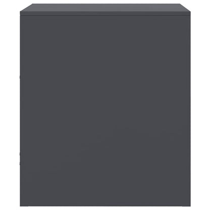 Anthracite Steel Bedside Cabinet 34.5x39x44 cm - Sleek & Durable Design