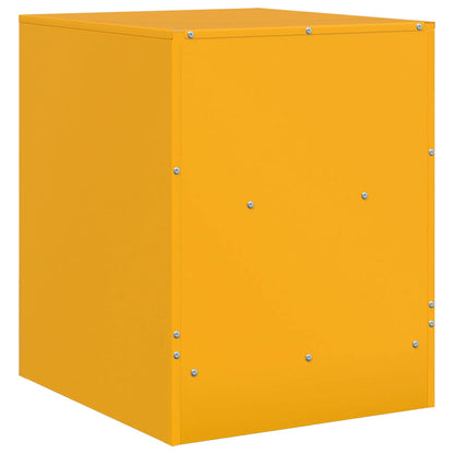 Mustard Yellow Steel Bedside Cabinets Set of 2 - 34.5x39x44 cm