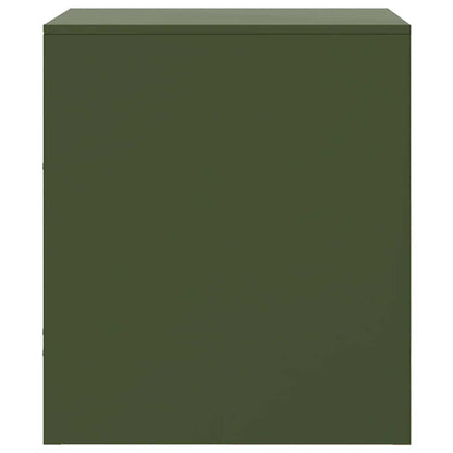 Olive Green Steel Bedside Cabinets 2 Pcs - Stylish & Durable Storage