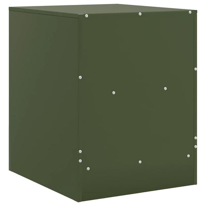 Olive Green Steel Bedside Cabinets 2 Pcs - Stylish & Durable Storage