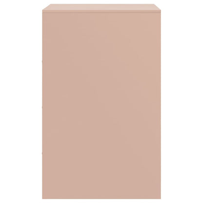 Pink Steel Bedside Cabinets Set of 2 - 34.5x39x62 cm