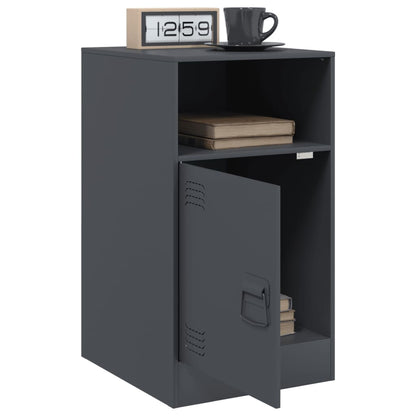 Anthracite Steel Bedside Cabinets 2pcs - 34.5x39x62 cm Durable Design