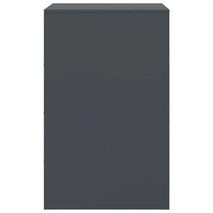 Anthracite Steel Bedside Cabinets 2pcs - 34.5x39x62 cm Durable Design