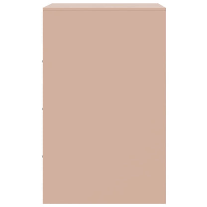 Pink Steel Bedside Cabinets Set of 2 - 34.5x39x62 cm