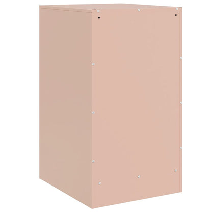 Pink Steel Bedside Cabinets Set of 2 - 34.5x39x62 cm