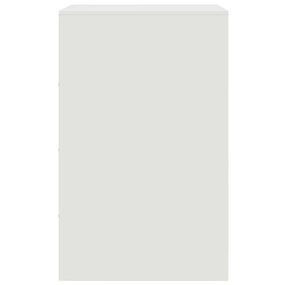 Steel Bedside Cabinet in White - 34.5x39x62 cm