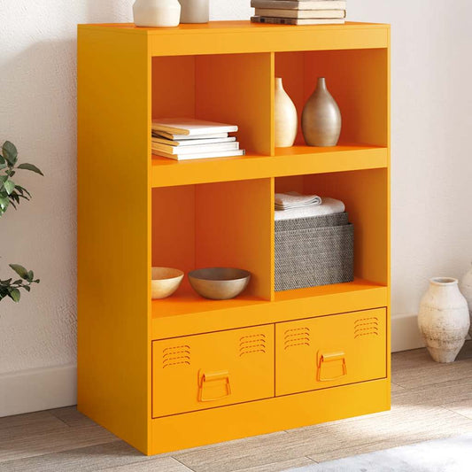 Mustard Yellow Steel Highboard 67x39x95 cm