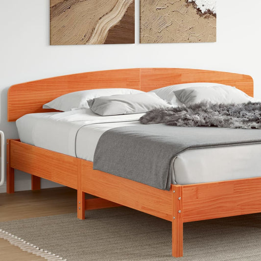 Solid Wood Pine Headboard, Wax Brown, 200 cm - Stylish & Durable