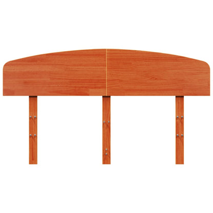 Solid Pine Wood Headboard Wax Brown 150cm
