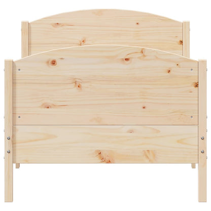 Solid Pine Wood Bed Frame 100x200 cm - Mattress Not Included