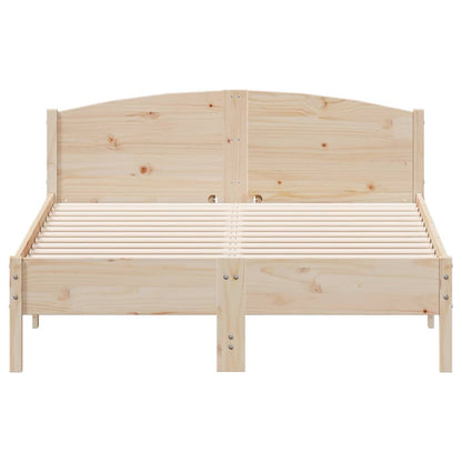 Bed Frame without Mattress 135x190 cm Double Solid Wood Pine