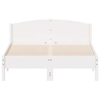 Bed Frame without Mattress White 120x190 cm Small Double Solid Wood Pine