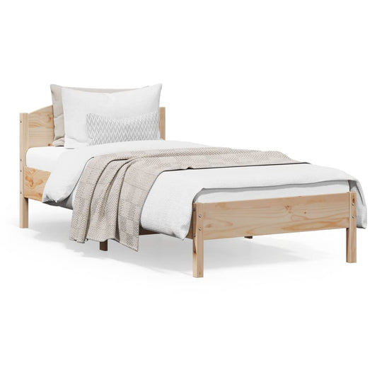 Solid Pine Wood Bed Frame 100x200 cm - No Mattress Included