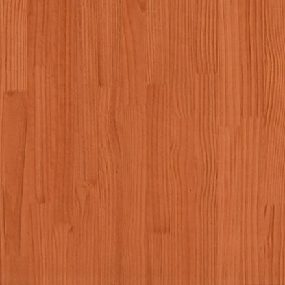 Solid Wood Pine Bed Frame, Wax Brown, 100x200 cm (No Mattress)
