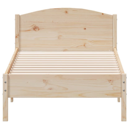 Solid Pine Wood Bed Frame 75x190 cm - Small Single, No Mattress