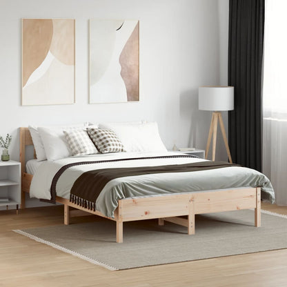Solid Pine Wood Bed Frame 120x200 cm - No Mattress Included