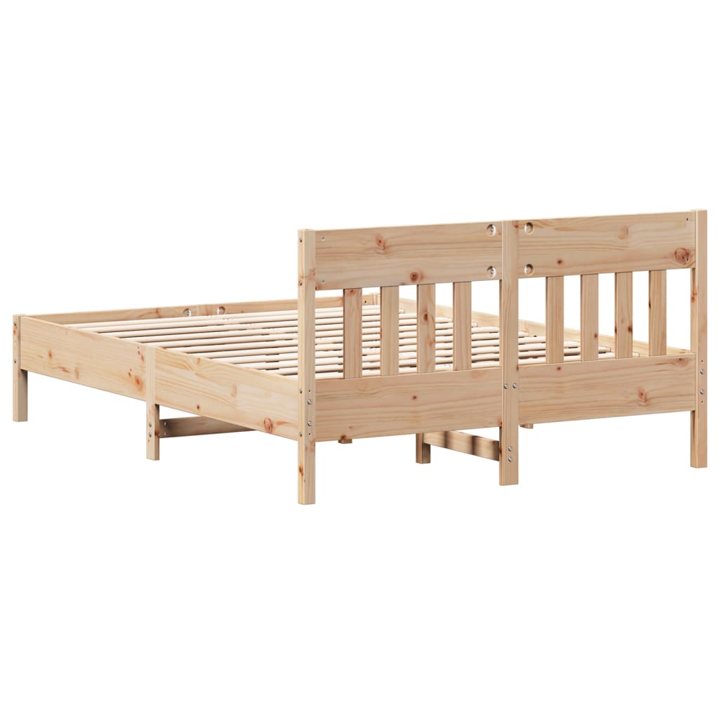 Solid Pine Wood Bed Frame 120x200 cm - No Mattress Included